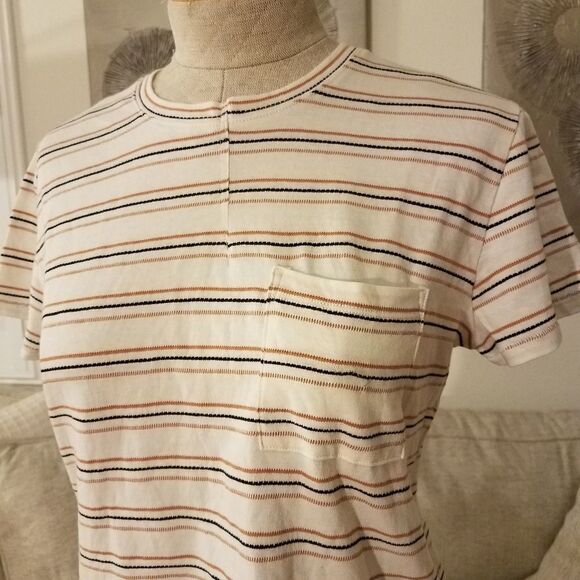 Madewell Radio Boxy Tee in Cohen Stripe sz XS - Picture 4 of 8